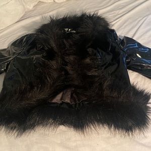 Faux Fur Leather Jacket